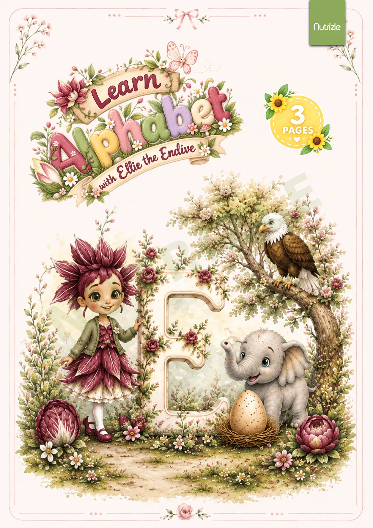 Letter E Tracing Worksheets, Ellie's E Surprise | Preschool Printable